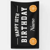 Kid's basketball Birthday party banner 横断幕 (縦)