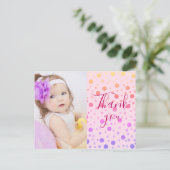 Kids Bedankt Schattig Kleurrijk Confetti Postkaart ポストカード (スタンド正面)