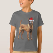 Kids Belgian Malinois Dog Lover Funny Christmas Tシャツ (正面)