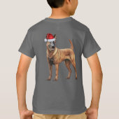 Kids Belgian Malinois Dog Lover Funny Christmas Tシャツ (裏面)