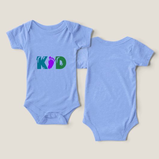 Kid's Bella+Canvas Infant Tri-blend One Piece (デザイン正面&裏面)