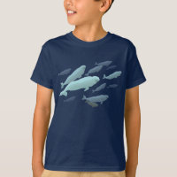 Kid's Beluga Whale T-Shirt Cute Whale Art Shirts