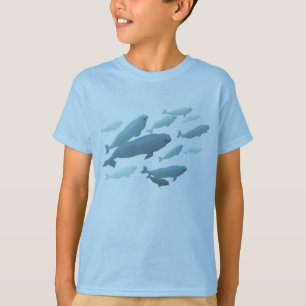 Kid's Beluga Whale T-Shirt Kid's Whale Art Shirt Tシャツ