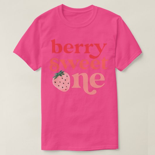 Kids Berry Sweet One Strawberry First Birthday Dau Tシャツ (デザイン正面)
