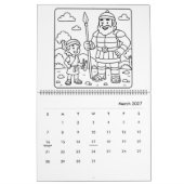 Kids Bible Stories Coloring Calendar カレンダー (3月 2027)