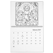 Kids Bible Stories Coloring Calendar カレンダー (2月 2027)