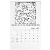 Kids Bible Stories Coloring Calendar カレンダー (2月 2026)