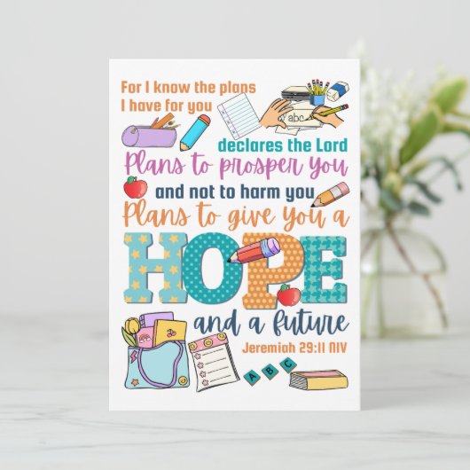 Kids bible verse Jeremiah 29:11 (スタンド正面)