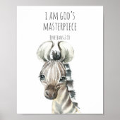 Kids Bible Verse Poster for Nursery Decor ポスター (正面)
