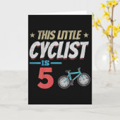 Kids Bicycle Cycling This Little Cyclist Is 5th Bi カード (黄色い花)