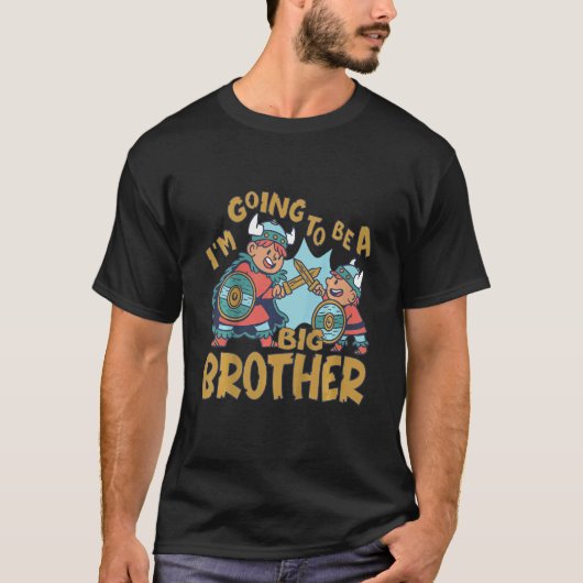 Kids Big Brother Viking I'm Going To Be A Big Brot Tシャツ (正面)