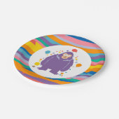 Kids Bigfoot Birthday  ペーパープレート (アングル)