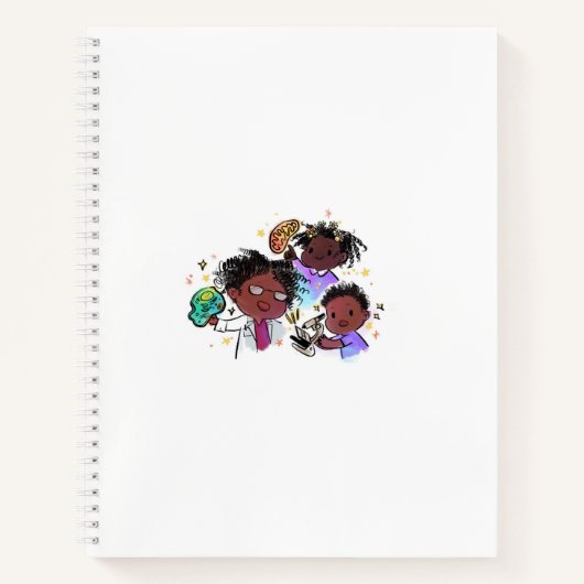 Kids Biologist Notebook – ワイド・ルールド ノートブック (正面)