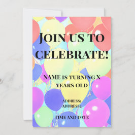 kids birthday 招待状