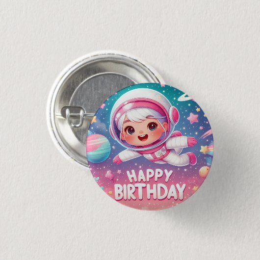 Kid's birthday badge 缶バッジ (正面&裏面)