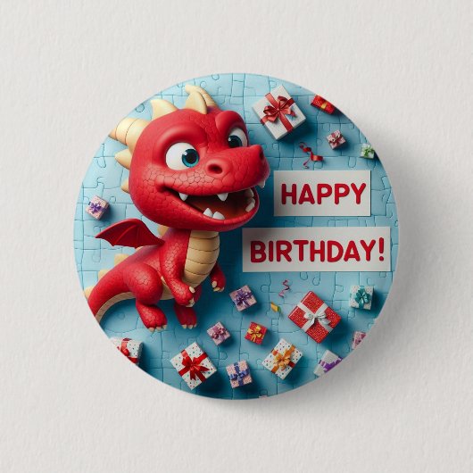 Kid's birthday badge 缶バッジ (正面)