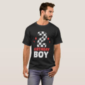 Kids Birthday Boy 2 Two Racing Flag 2nd Birthday R Tシャツ (正面フル)