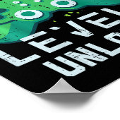 Kids Birthday Boy Level 8 Unlocked Gamer Controlle ポスター (角)