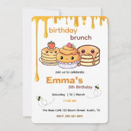 Kids Birthday Brunch Invitation | Cute Party Invit 招待状