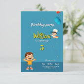Kids Birthday Invitation | Fun Birthday Party Card サンキューカード (スタンド正面)
