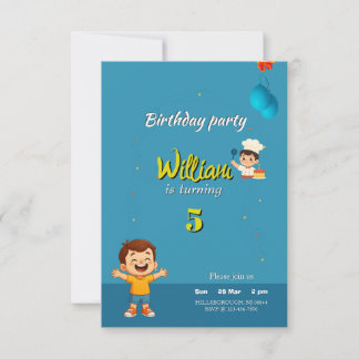 Kids Birthday Invitation | Fun Birthday Party Card サンキューカード