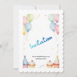 Kids Birthday Invitation Template – Customizable P 招待状