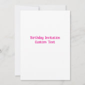 Kids Birthday Invitation | Unicorn, Balloons 招待状 (裏面)