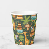 Kids Birthday Jungle Themed Paper Cups 紙コップ (正面)