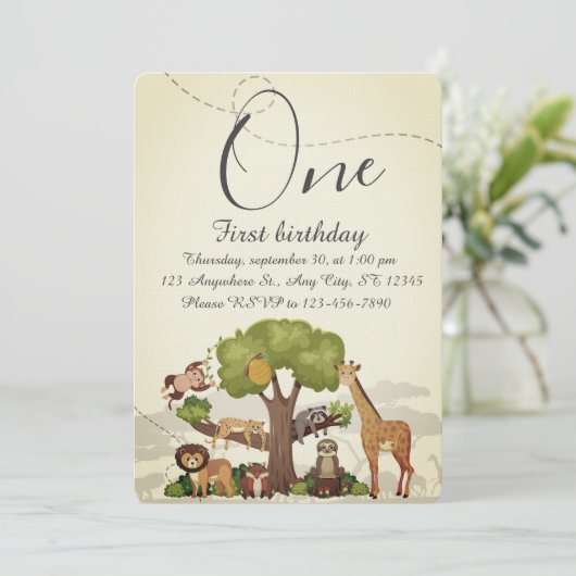 Kids Birthday Party 招待状 (スタンド正面)