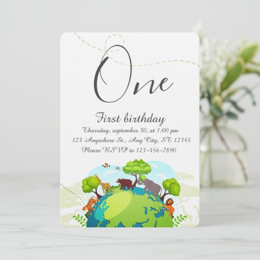 Kids Birthday Party 招待状 (スタンド正面)