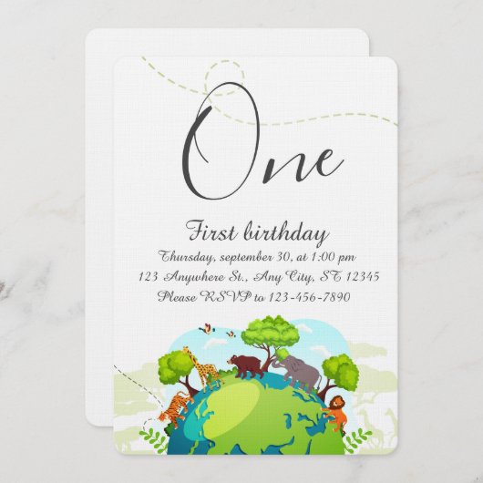 Kids Birthday Party 招待状 (正面/裏面)