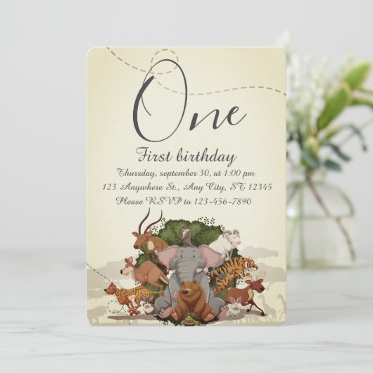 Kids Birthday Party 招待状 (スタンド正面)