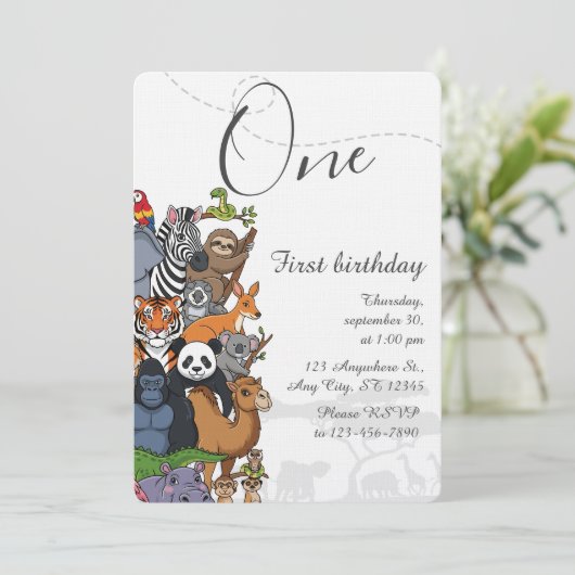 Kids Birthday Party 招待状 (スタンド正面)