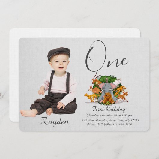 Kids Birthday Party 招待状 (正面/裏面)