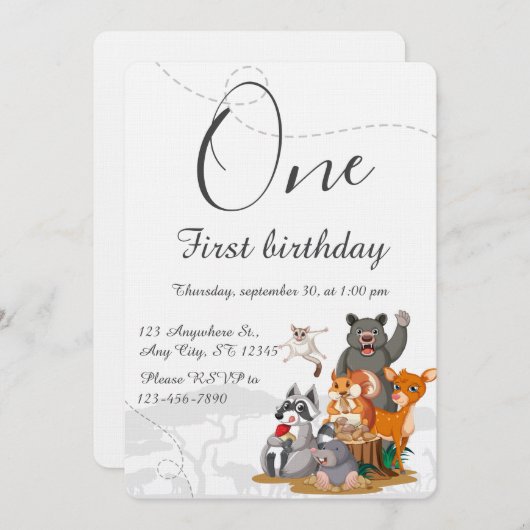 Kids Birthday Party 招待状 (正面/裏面)