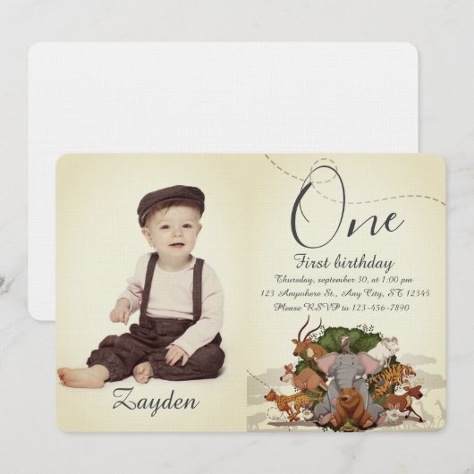 Kids Birthday Party 招待状 (正面/裏面)