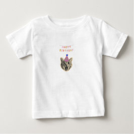 Kids Birthday Party Dinosaur Fun Design ベビーTシャツ