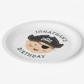 Kids Birthday Party | Fun Boy Pirate Adventure ペーパープレート (アングル)