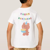 Kids Birthday Party Invitation Fun Cartoon Style Tシャツ (裏面)