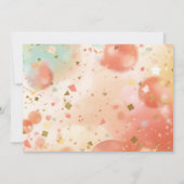 Kids Birthday Photo Thanks a Bunch Pastel Confetti サンキューカード (裏面)