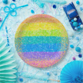 Kids Birthday - Rainbow Party ペーパープレート (パーティー)