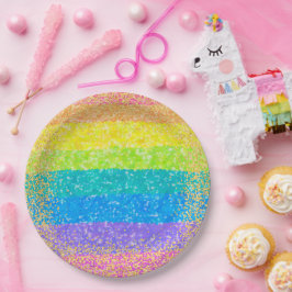 Kids Birthday - Rainbow Party ペーパープレート