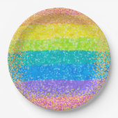 Kids Birthday - Rainbow Party ペーパープレート (正面)