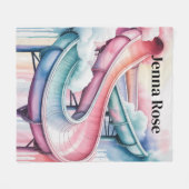 Kids’ Birthday Waterslide Party Gift フリースブランケット (正面(横))