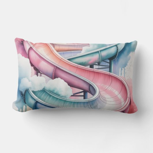 Kids’ Birthday Waterslide Party Gift ランバークッション (正面)