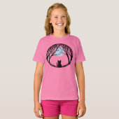 Kid's Black Cat Tシャツ不気味Fat Cat Kid's Tee Tシャツ (正面フル)