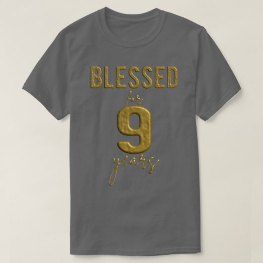 Kids Blessed For 9 Years Old 9th Birthday Christma Tシャツ (デザイン正面)