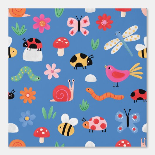 Kids Blue Insect Wallpaper 壁紙 (正面)