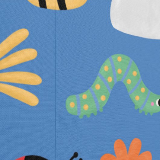 Kids Blue Insect Wallpaper 壁紙 (縫い目)