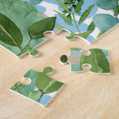 Kids Blue Jungle Giraffe in a Bow Tie ジグソーパズル (側面)